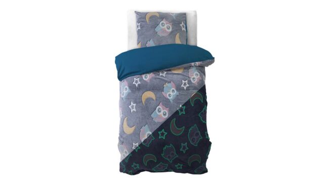Sleeptime Glow in the dark Night Owl dekbedovertrek - Afbeelding 2