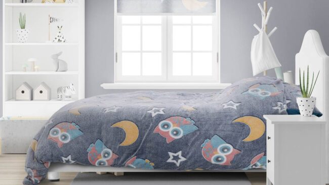 Sleeptime Glow in the dark Night Owl dekbedovertrek