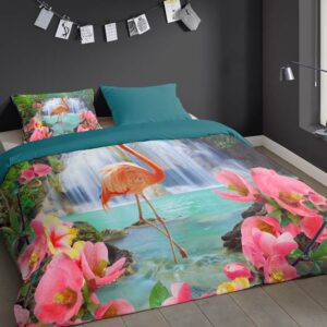 Pure Flamingo dekbedovertrek