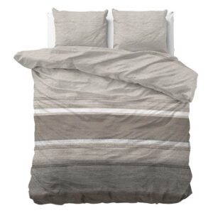 Sleeptime Stone Stripe flanel dekbedovertrek