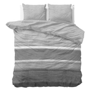 Sleeptime Stone Stripe flanel dekbedovertrek