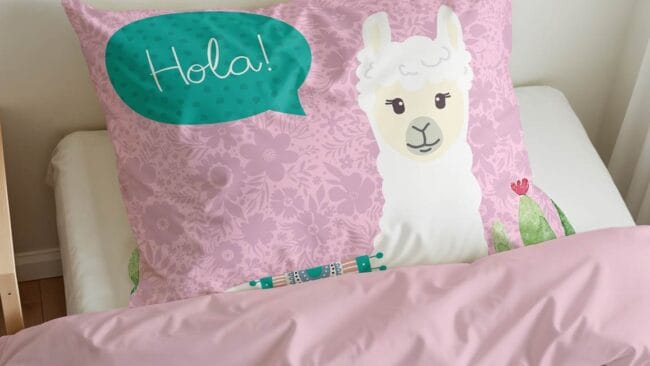 Little Monster Hola Lama dekbedovertrek - Afbeelding 3