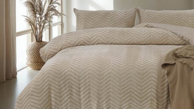 Sleeptime Chevron Teddy dekbedovertrek