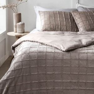 Sleeptime Faux Fur Check dekbedovertrek