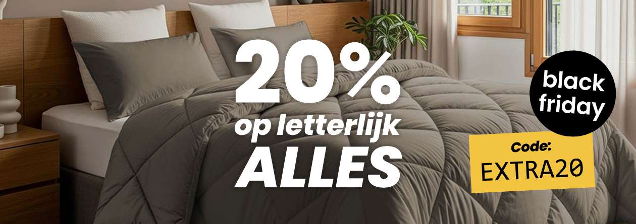 Black Friday 20% korting op alles