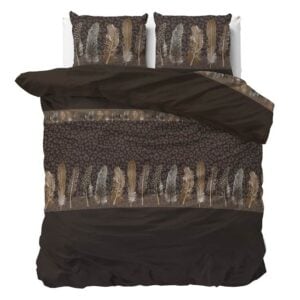 Sleeptime Chocolate Feathers dekbedovertrek