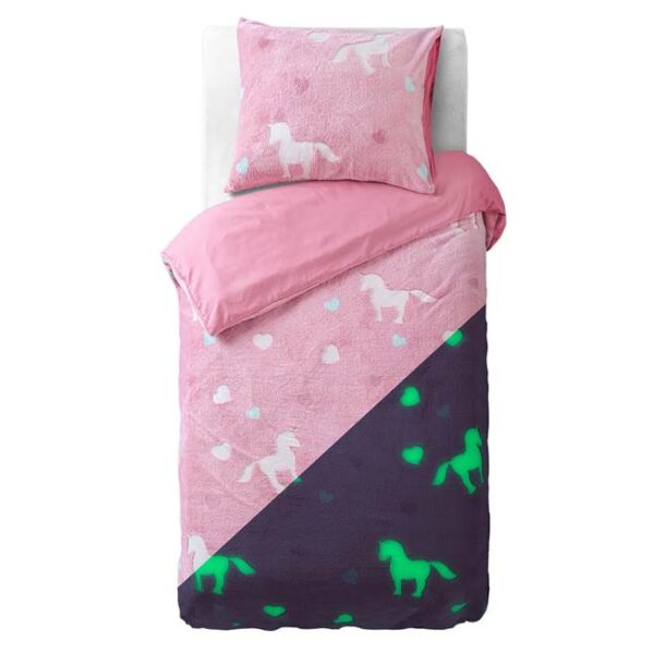 Sleeptime Glow in the dark Unicorn dekbedovertrek