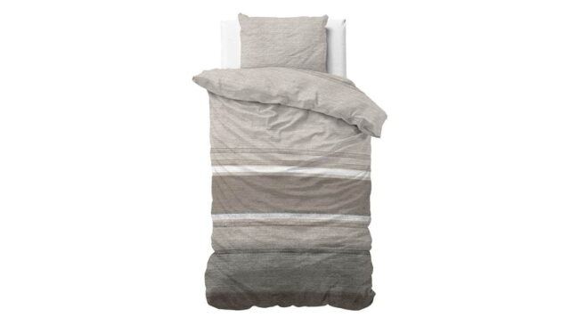 Sleeptime Stone Stripe flanel dekbedovertrek - Afbeelding 4