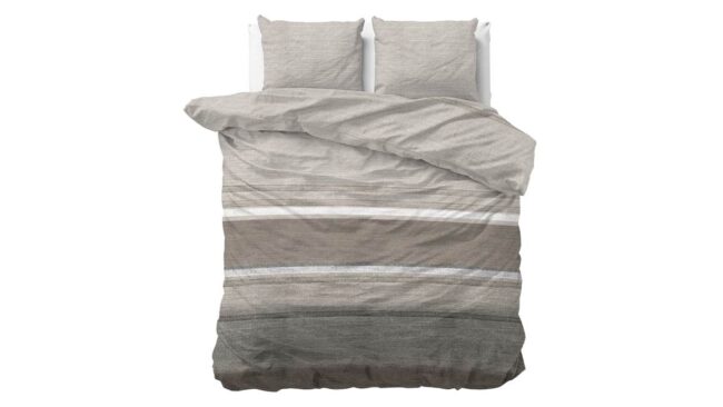Sleeptime Stone Stripe flanel dekbedovertrek